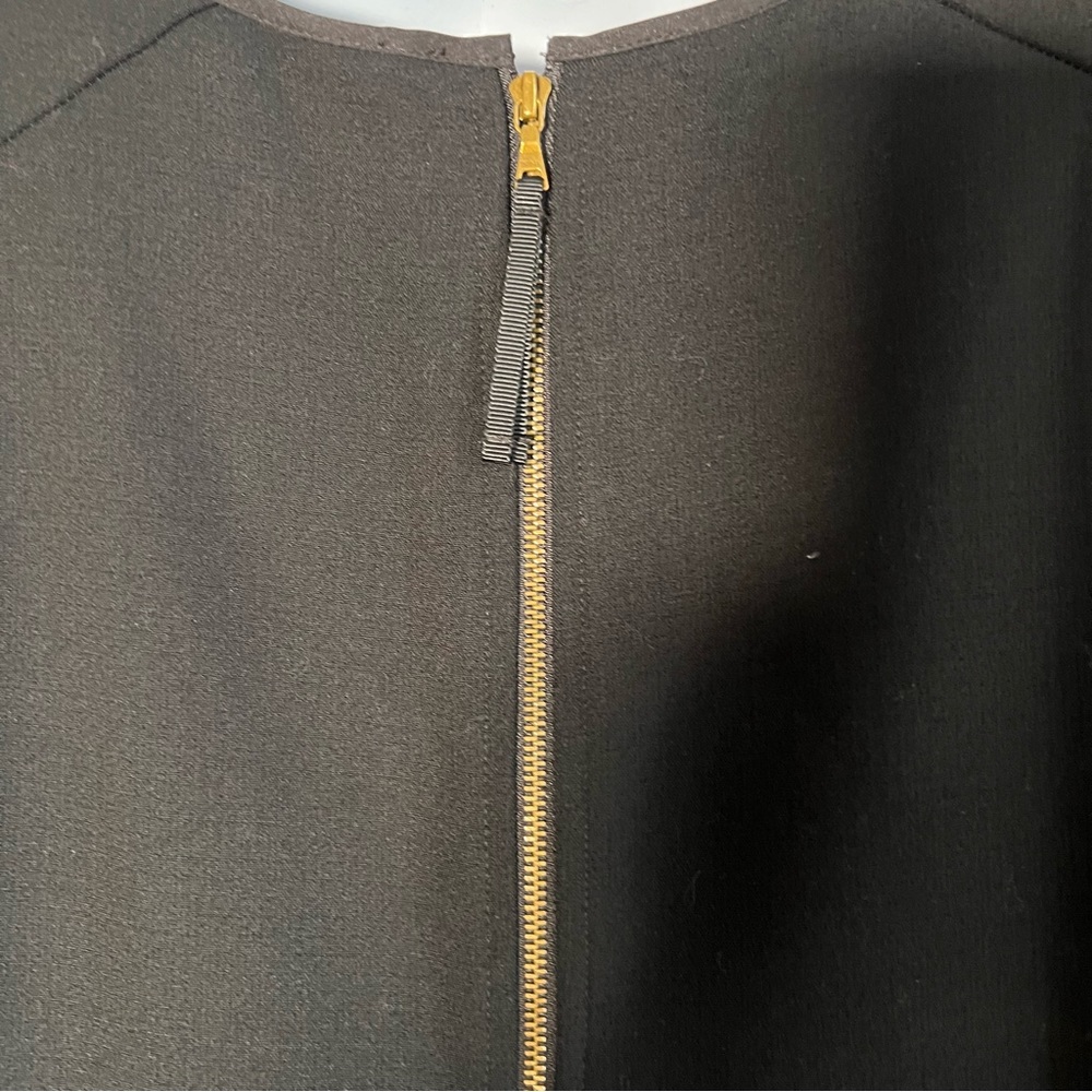 NWT Ann Taylor LOFT Little Black Dress with a back slit, pin tuck sides and zip - Picture 3 of 8